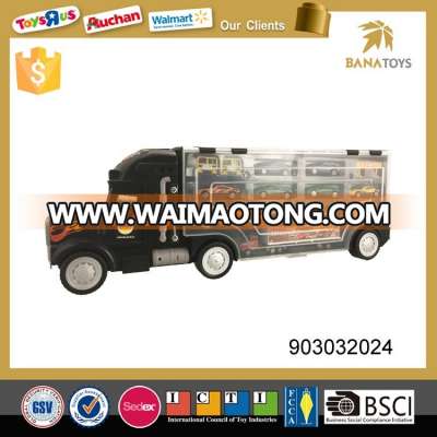 Lifelike diecast plastic container truck for kids